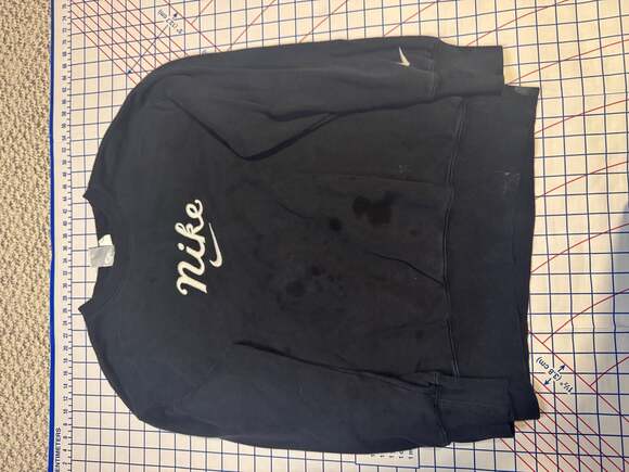 Nike Tops - Nike Script Logo Black Crewneck Sweatshirt Size XS